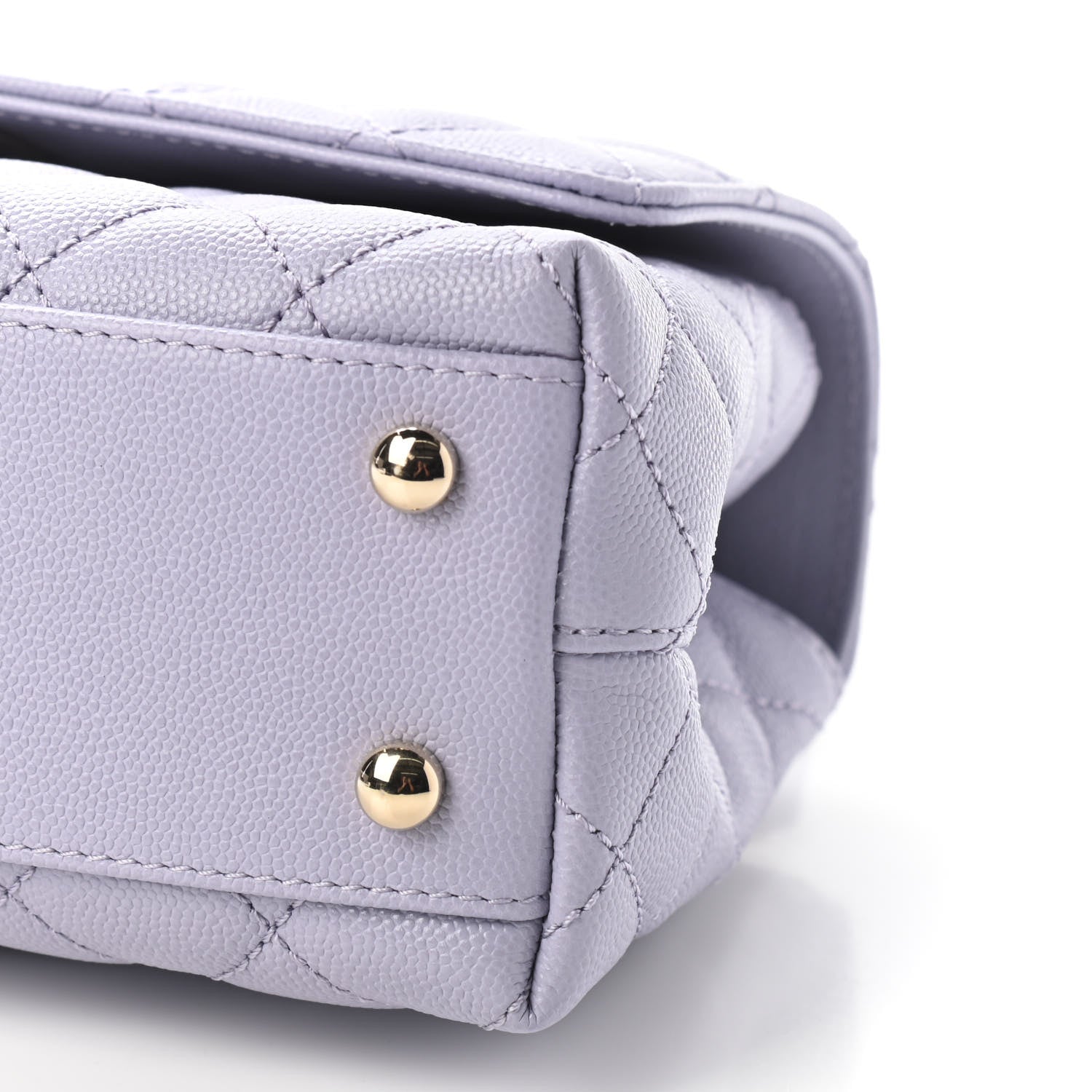 Chanel Caviar Quilted Mini Coco Handle Flap Light Purple 9 of 9