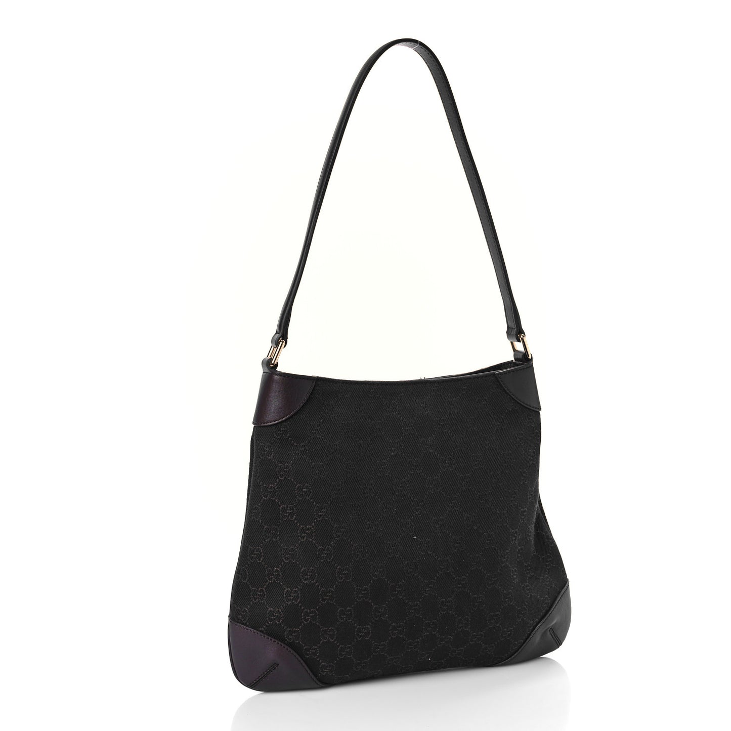 Monogram Signature Hobo Shoulder Bag Dark Brown