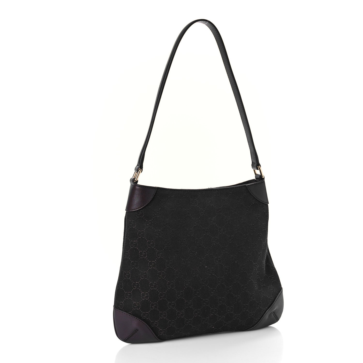 Gucci Monogram Signature Hobo Shoulder Bag Dark Brown 2 of 10