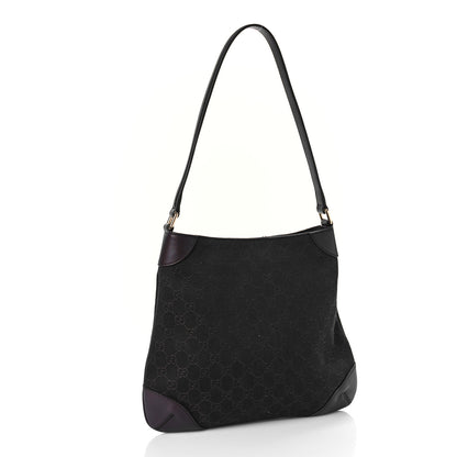 Gucci Monogram Signature Hobo Shoulder Bag Dark Brown 2 of 10