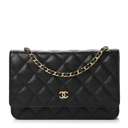 Chanel Caviar Quilted Wallet On Chain WOC Black 1 of 12