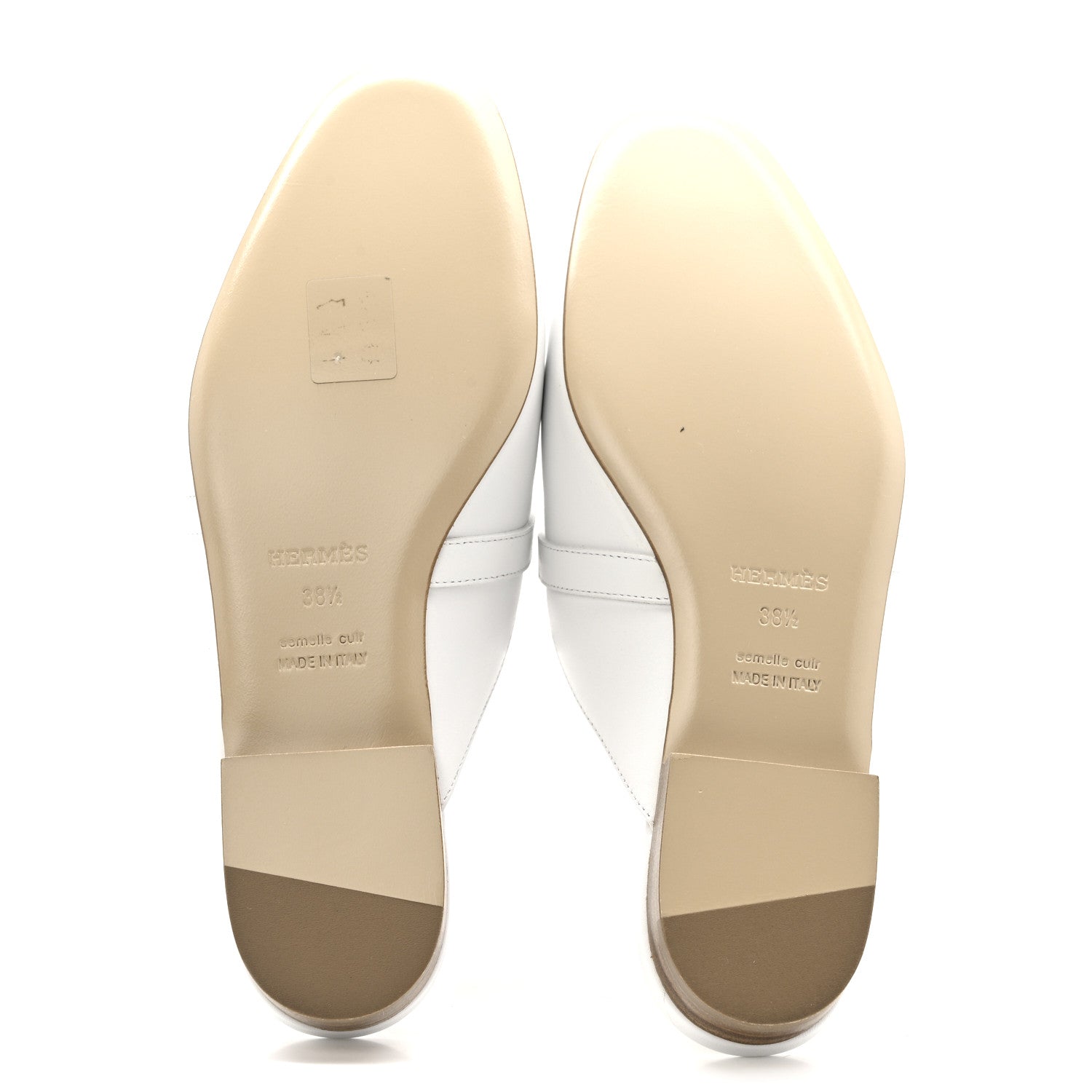 Hermes Calfskin Oz Mules 38.5 White 6 of 11