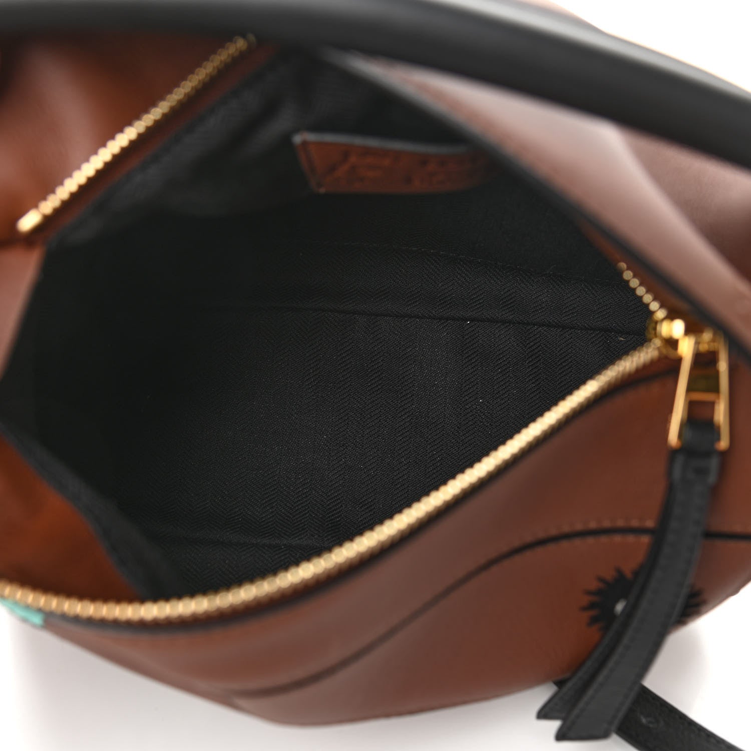 Loewe Calfskin Spirited Away Print Small Puzzle Bag Gold 1015252