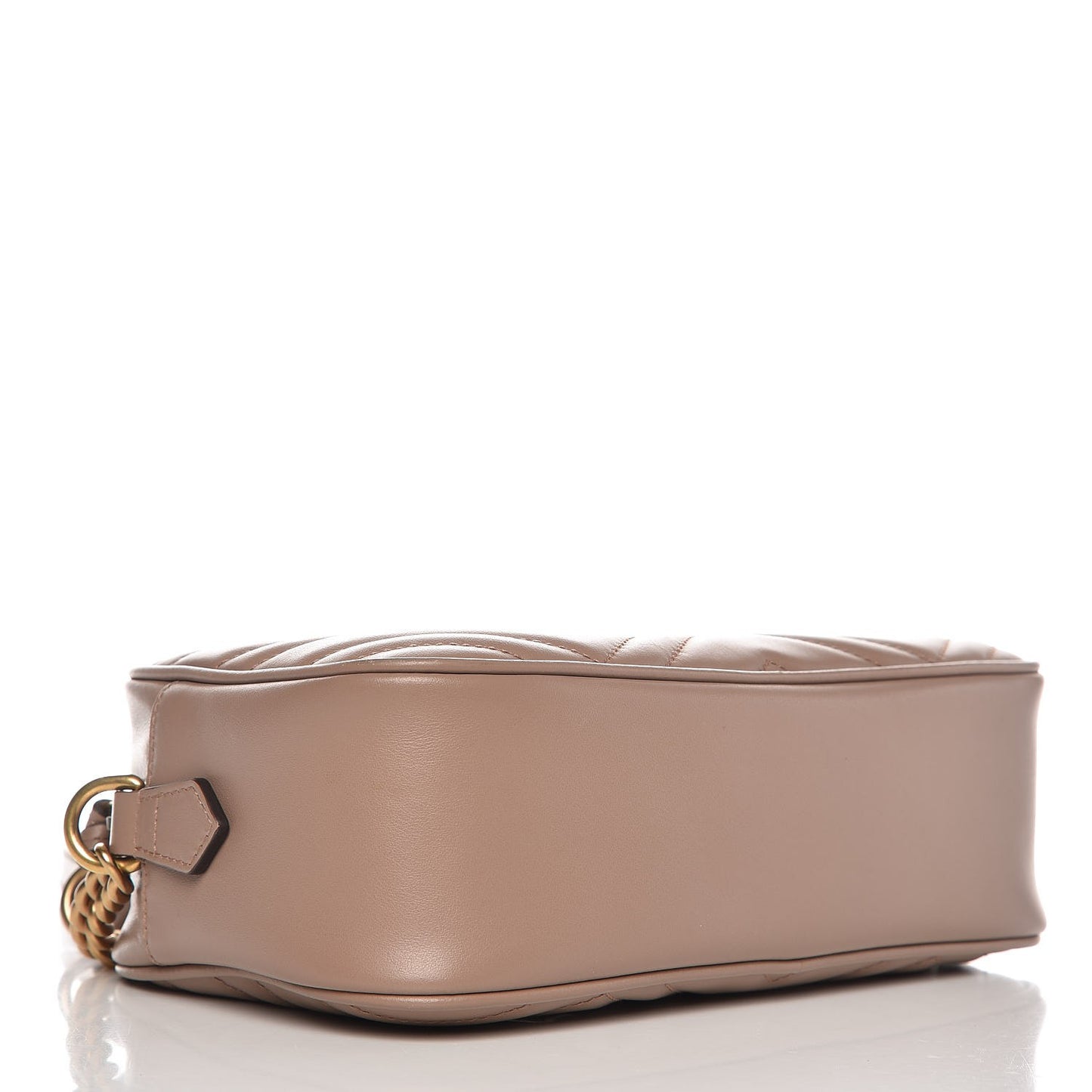 Calfskin Matelasse Small GG Marmont Chain Shoulder Bag Taupe