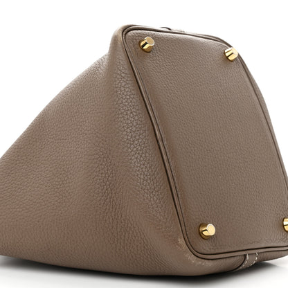 Hermes Taurillon Clemence Picotin Lock 18 PM Etoupe 9 of 13