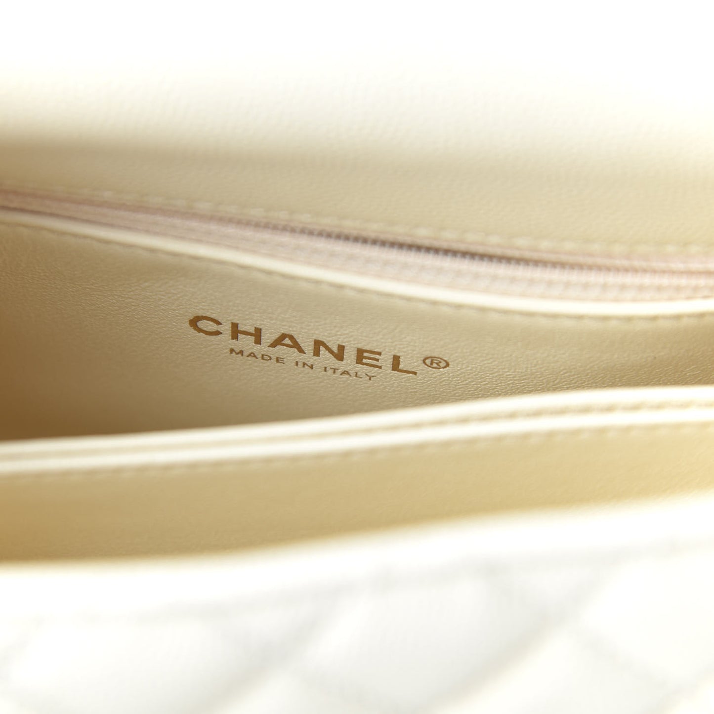 Caviar Lizard Quilted Mini Coco Handle Flap White