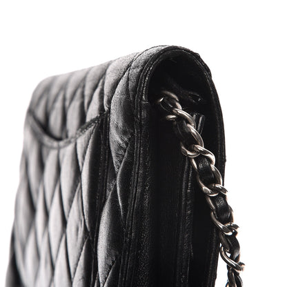 Chanel Lambskin Quilted Reissue Wallet On Chain WOC Black 10 of 13