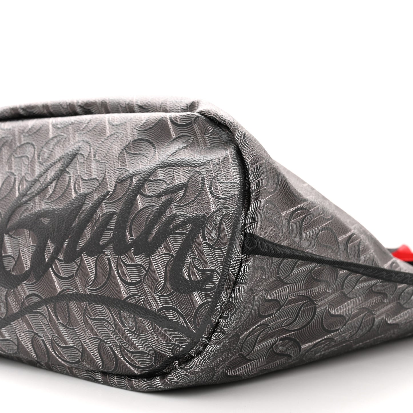 Toile Monogram Calfskin Printed Loutote Tote Black