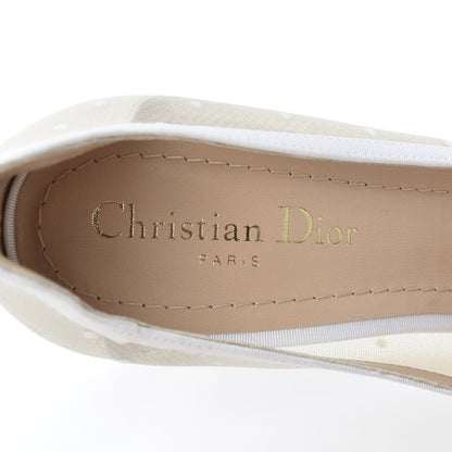 Christian Dior Mesh Plumetis Grosgrain D-Moi Pumps 39 White 6 of 9