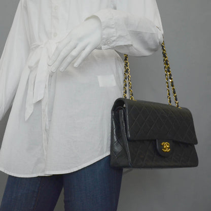 Chanel Lambskin Medium Double Flap Black 2 of 15