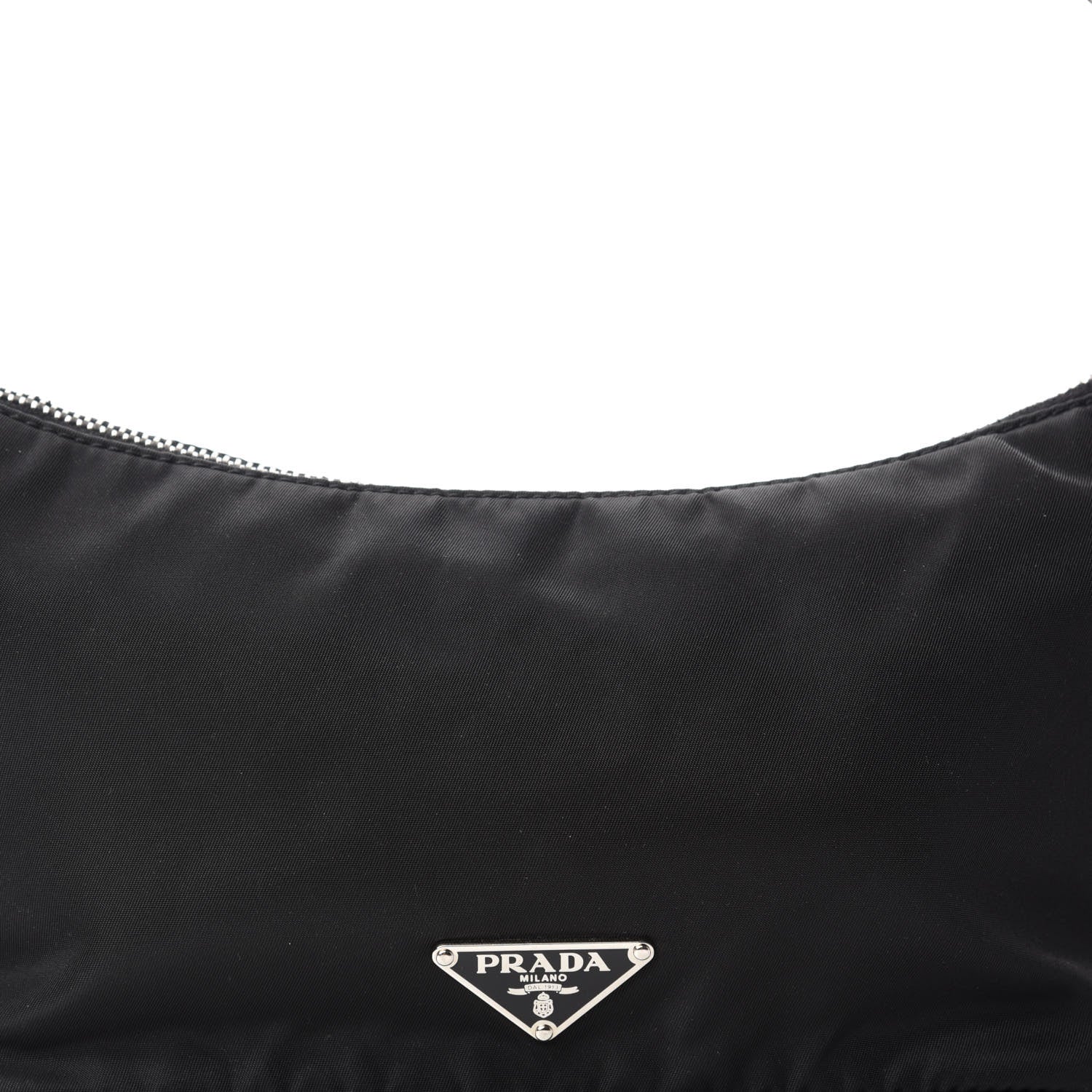 Prada Tessuto Nylon Pochette Bag Black 9 of 9