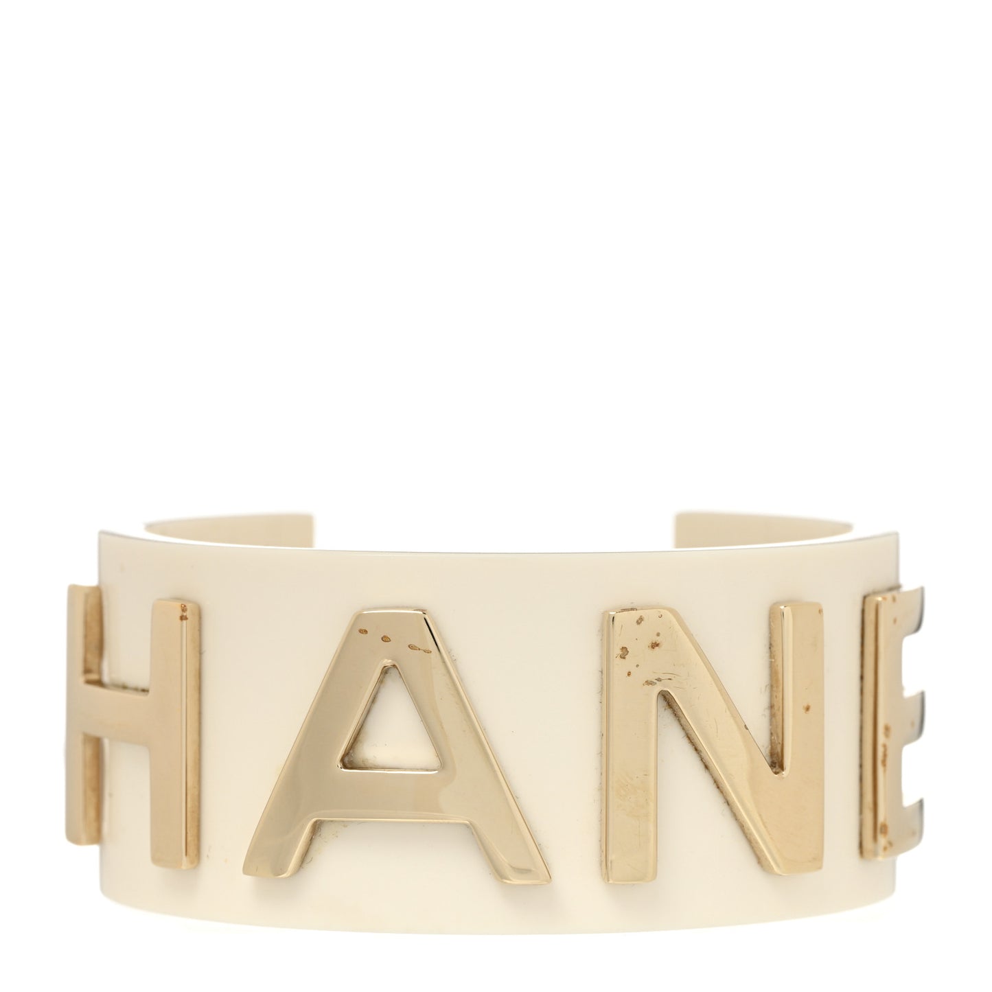 Resin Metal Cuff White