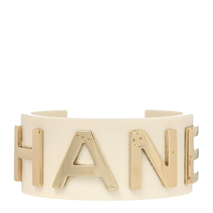 Chanel Resin Metal Cuff White 1 of 10