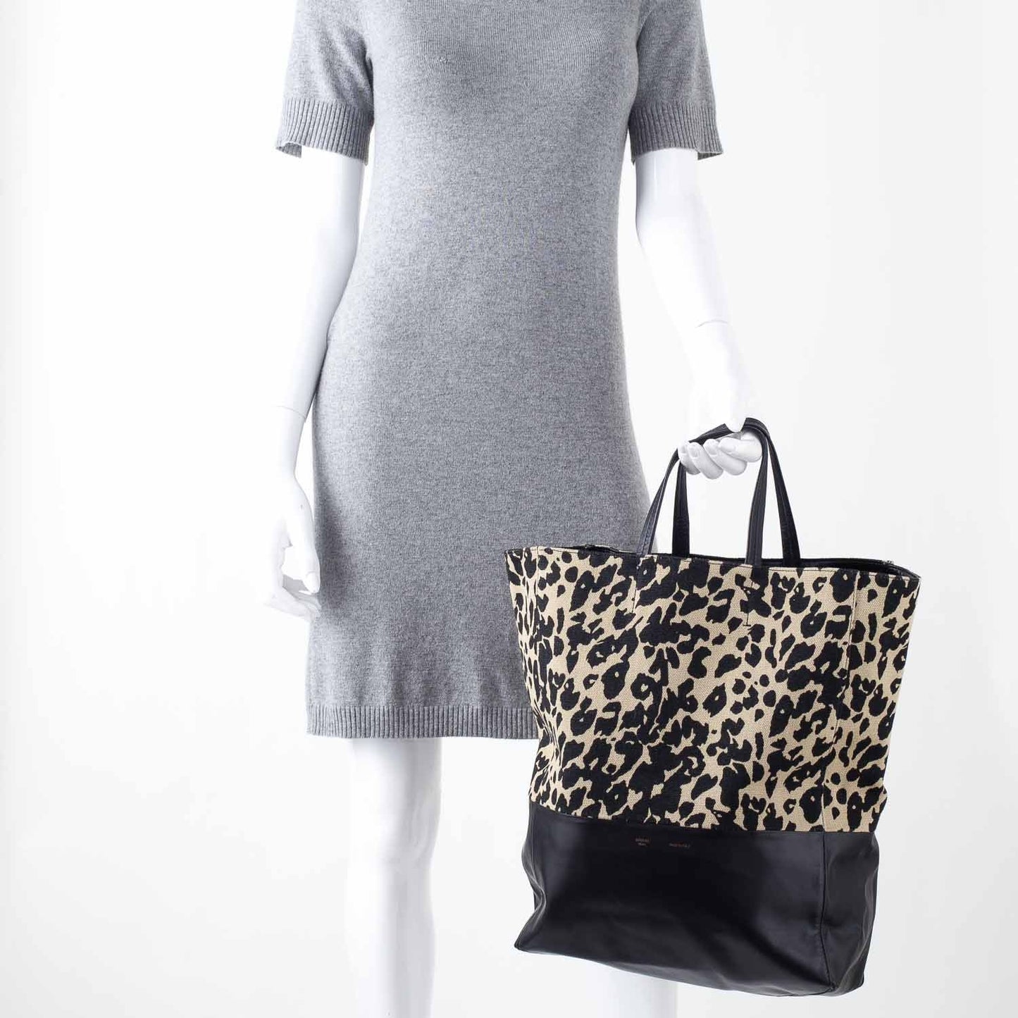 Lambskin Jute Leopard Bi-Cabas