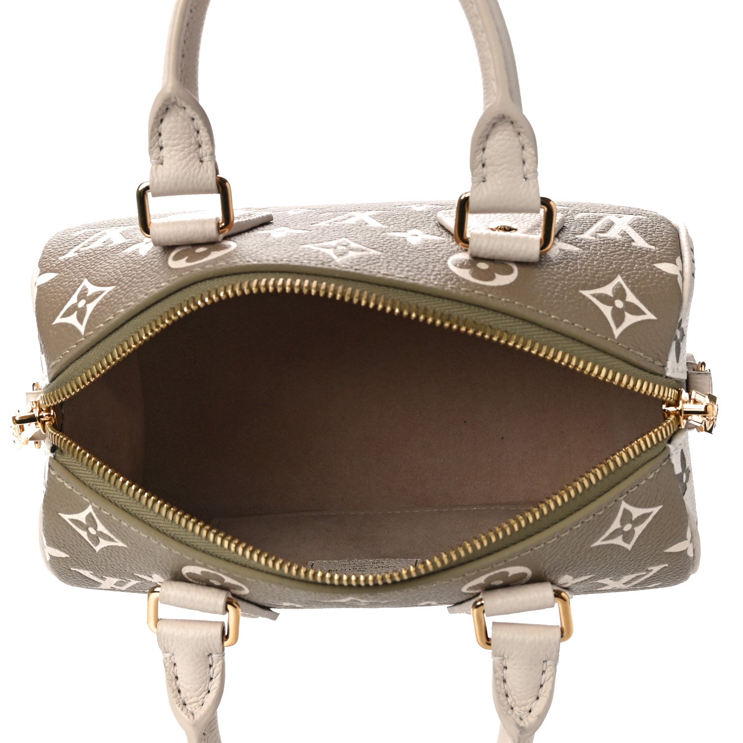 Louis Vuitton Empreinte Monogram Spring in the City Speedy Bandouliere 20 Kaki Beige Cream 5 of 9