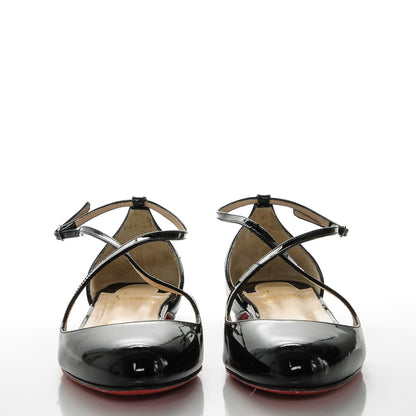 Christian Louboutin Patent Balcross Flats 38.5 Black 4 of 9