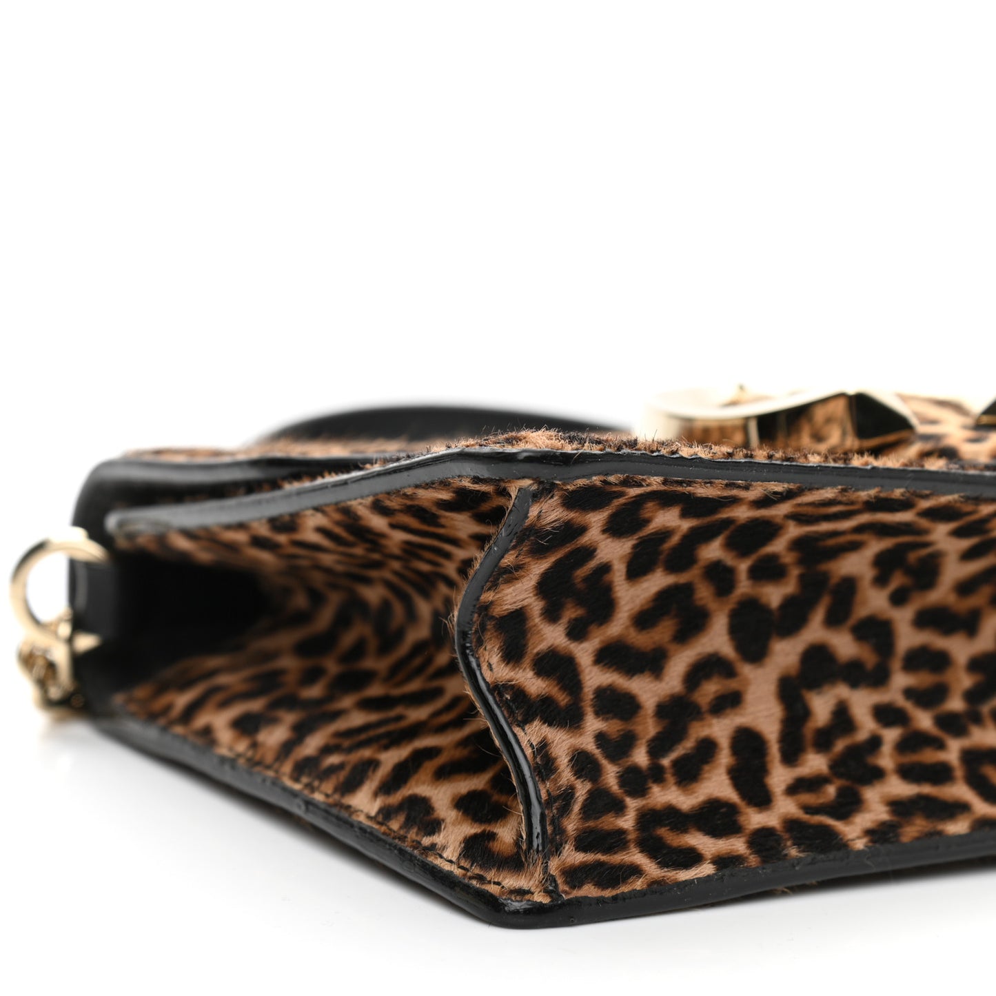 Pony Hair Leopard Print Madeline Shoulder Bag Natural Mix