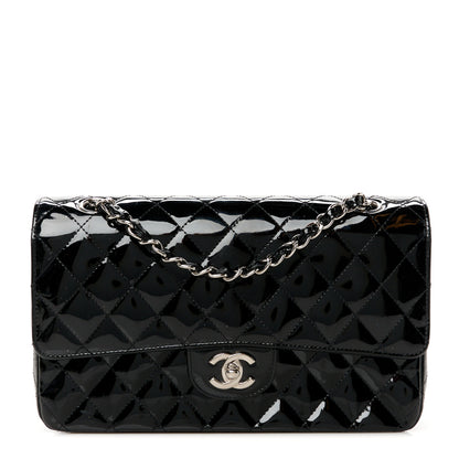 Chanel Patent Quilted Medium Double Flap Black 1 of 12