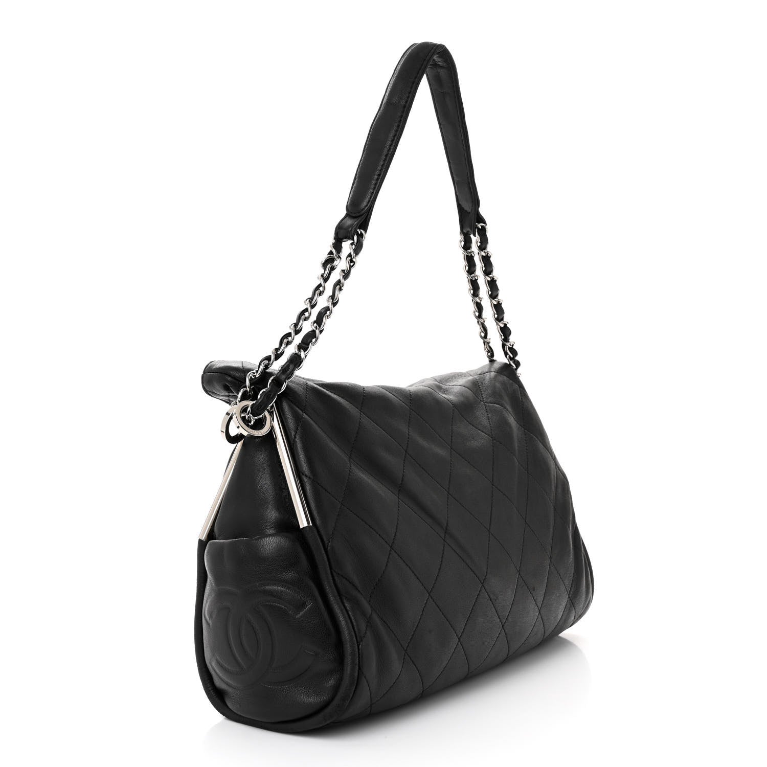 Chanel Lambskin Stitched Medium Ultimate Soft Tote Black 4 of 12