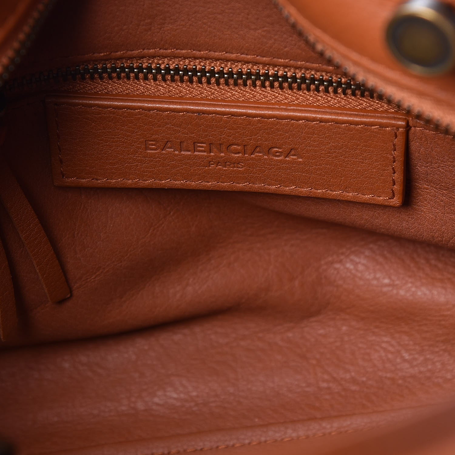 Balenciaga Veau Soyeux Perforated Blackout Hardware S City Marron Caramel 7 of 12