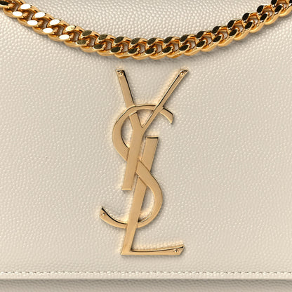 Saint Laurent Grain De Poudre Small Monogram Kate Satchel Crema Soft 8 of 11