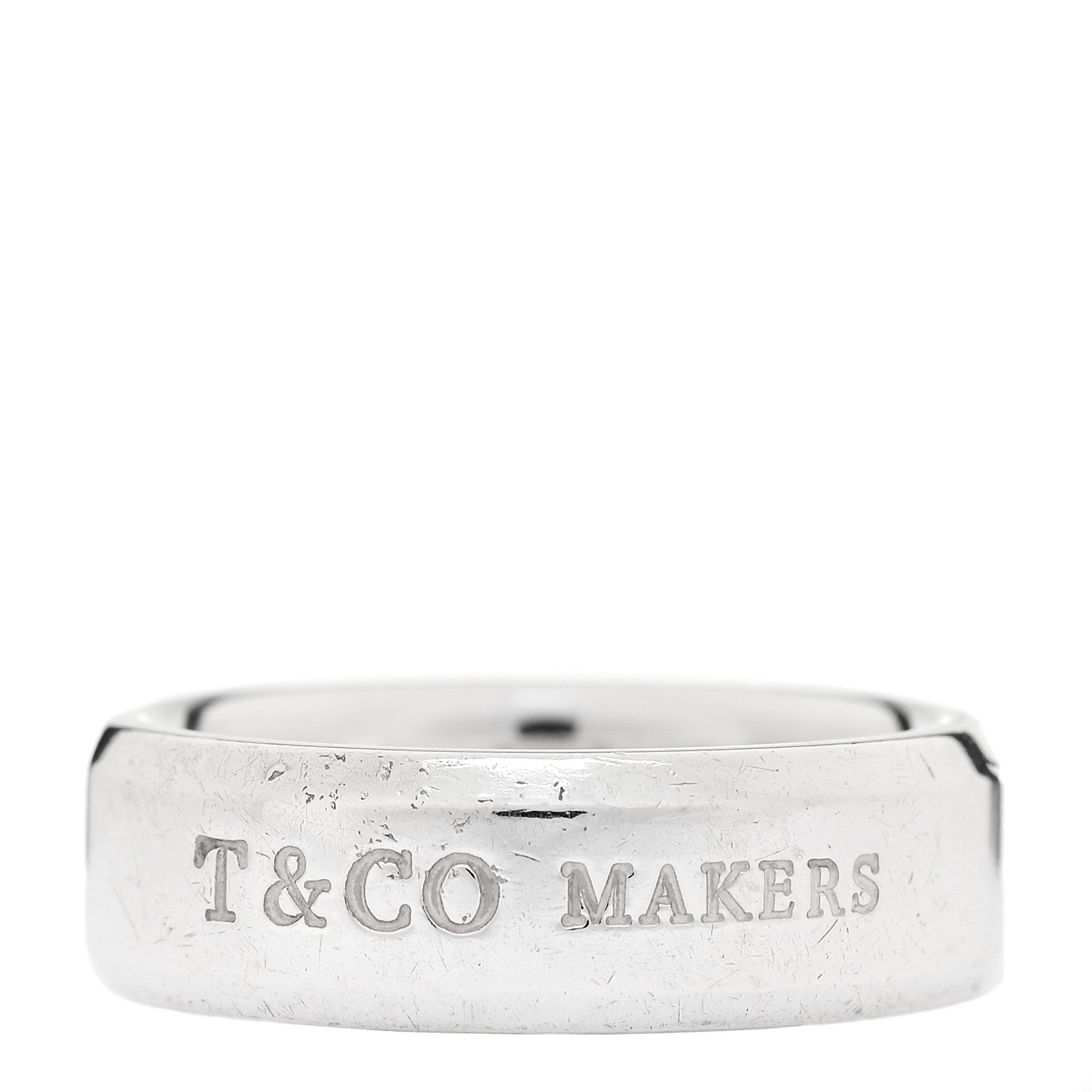 Tiffany Sterling Silver 1837 Makers Medium Slice Ring 58 8.5 1 of 5