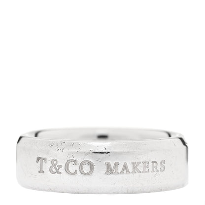 Tiffany Sterling Silver 1837 Makers Medium Slice Ring 58 8.5 1 of 5