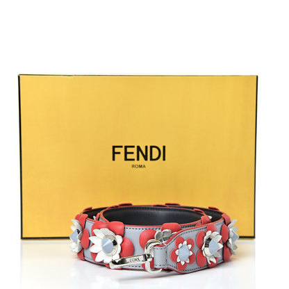Fendi Vitello Dolce Flowerland Studded Strap You Ardesia Blue Notte 6 of 6