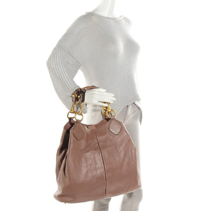 Gucci Calfskin Soft Icon Tote Pink Tan 2 of 7