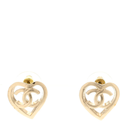 Chanel Metal CC Heart Coco In Love Earrings Gold 1 of 5