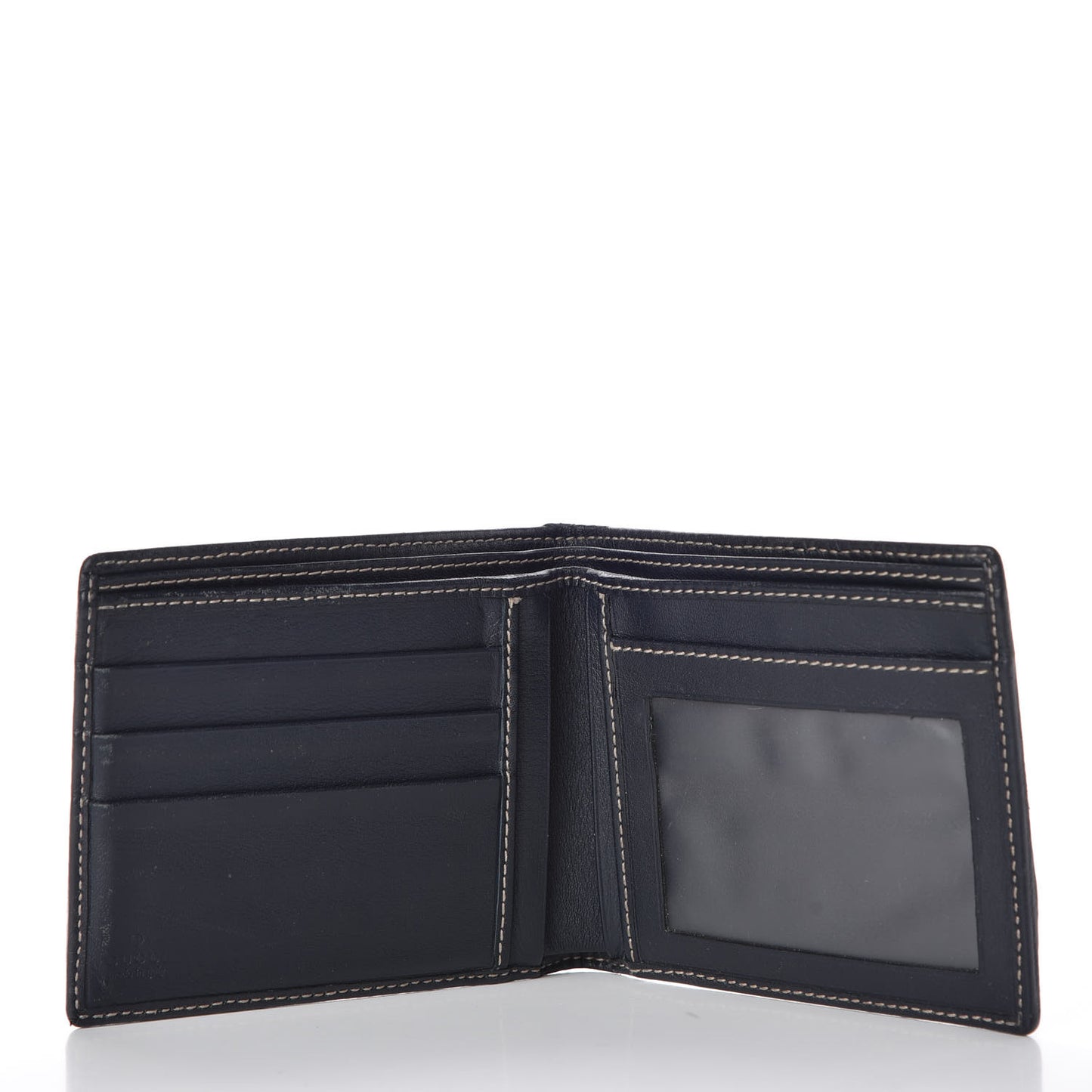 GG Supreme Monogram Bi-Fold Wallet Navy