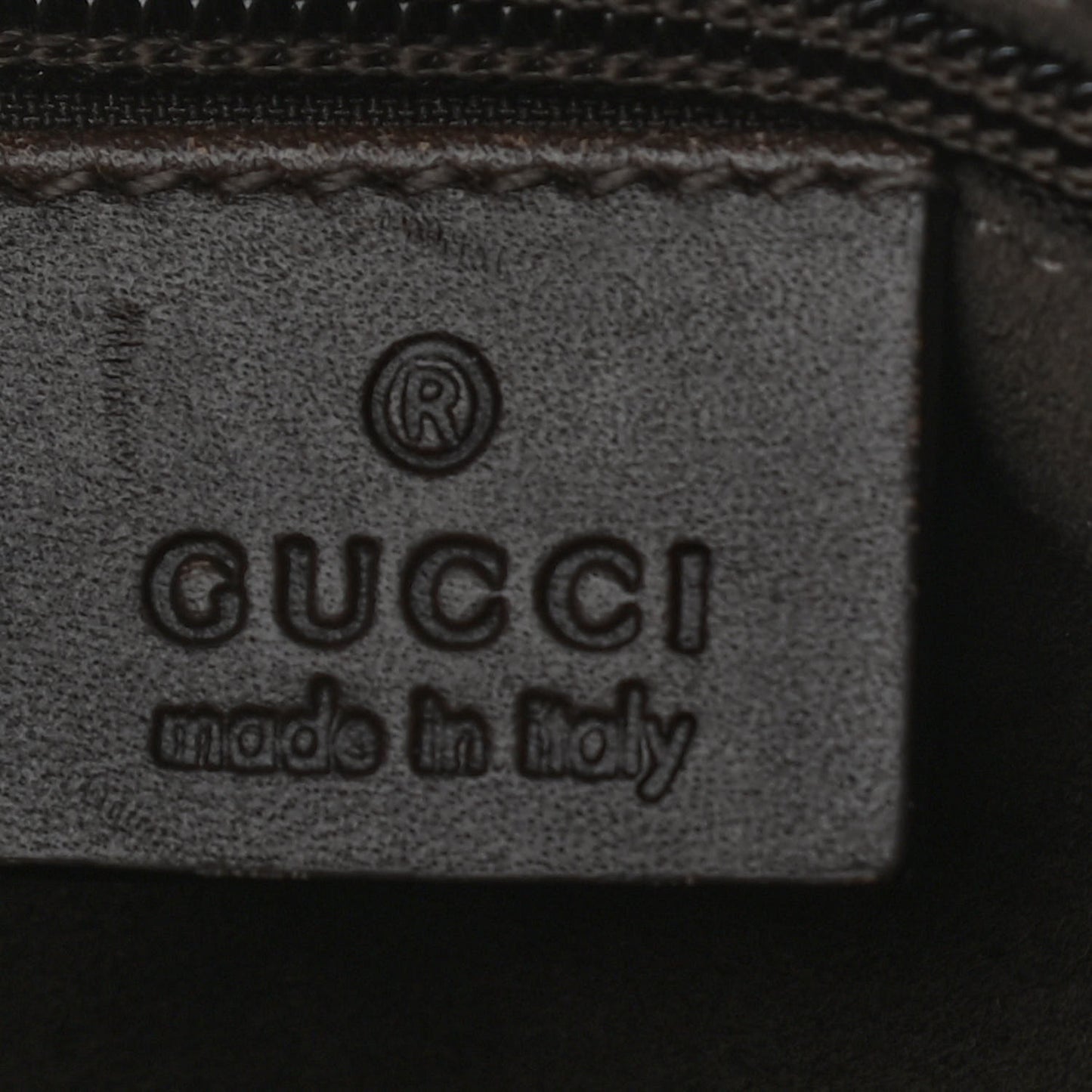 GG Supreme Monogram Small Zippered Tote Dark Brown