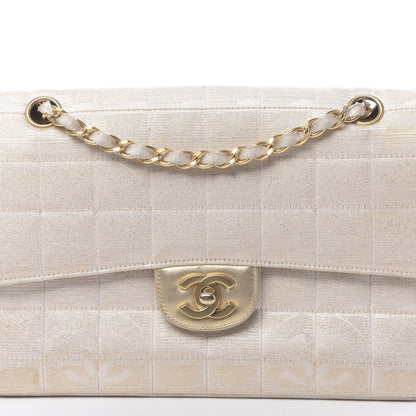 Chanel Metallic Nylon Medium Travel Flap Light Beige 15 of 16