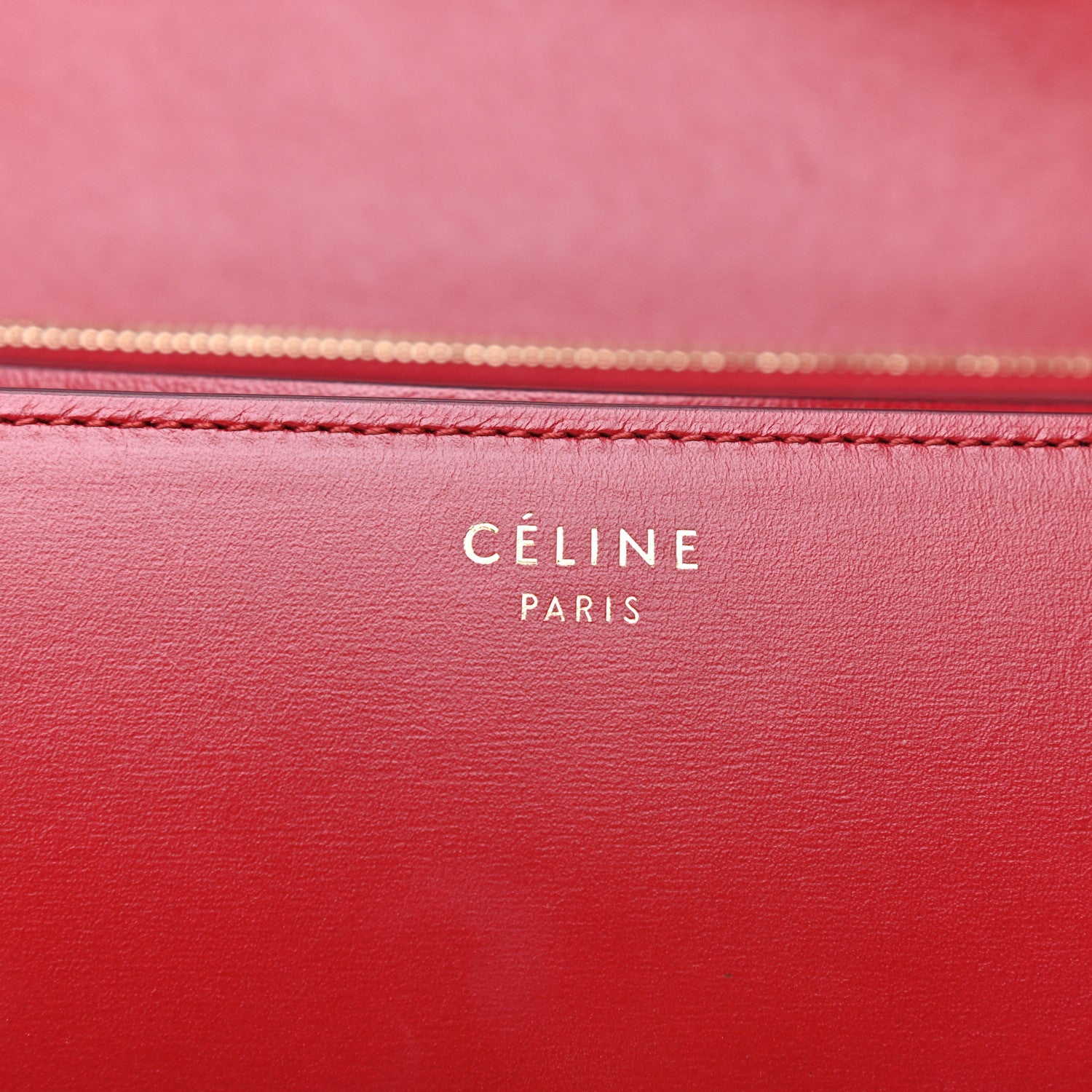 Celine Box Calfskin Medium Classic Box Flap Bag Red 6 of 11