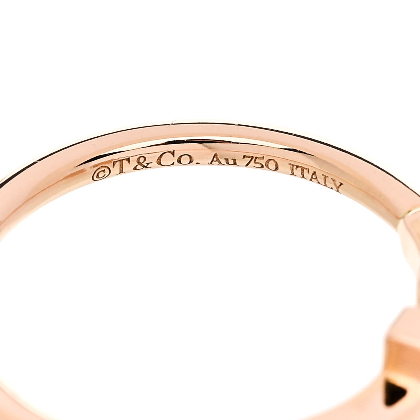 18K Rose Gold T Wire Ring 53 6.5