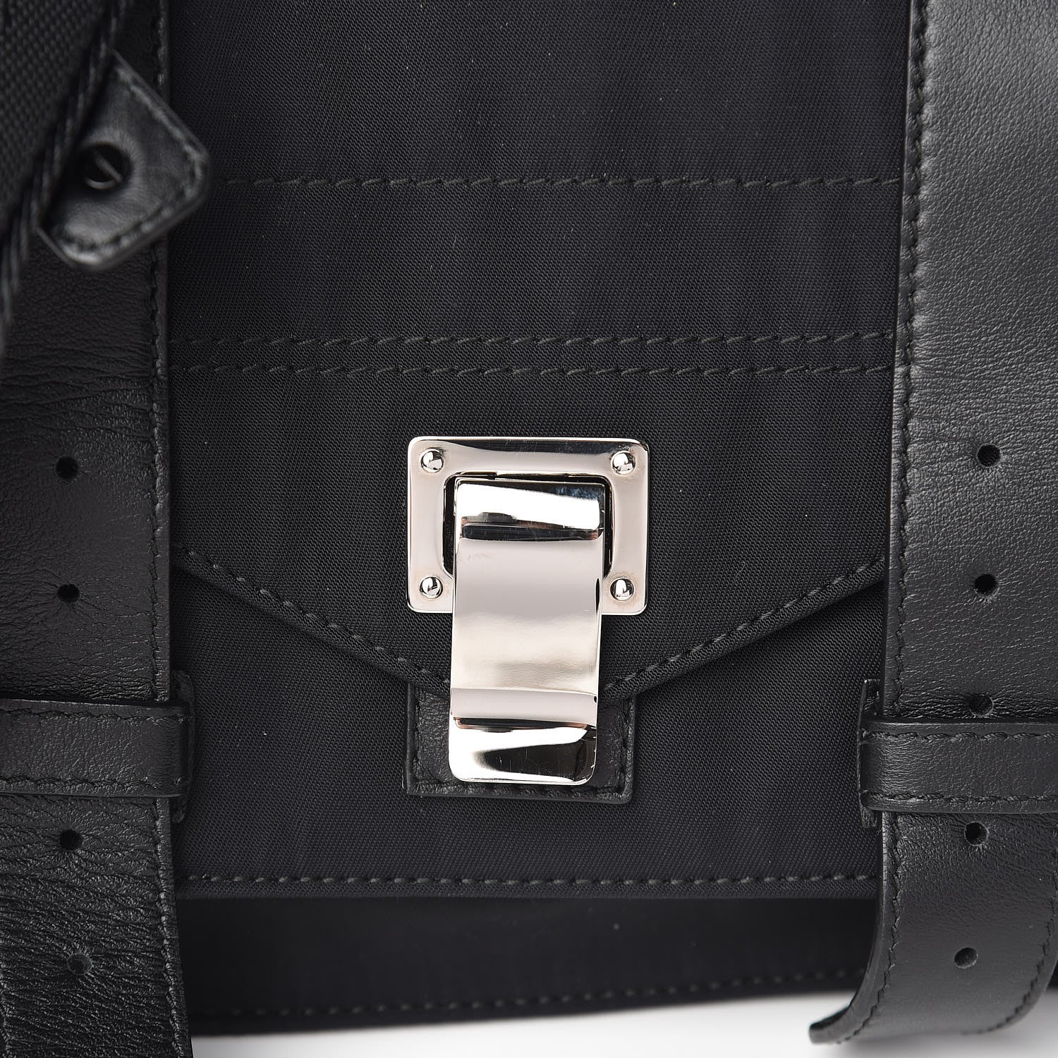 Proenza Schouler Nylon Calfskin PS1 Pouch Messenger Black 9 of 11