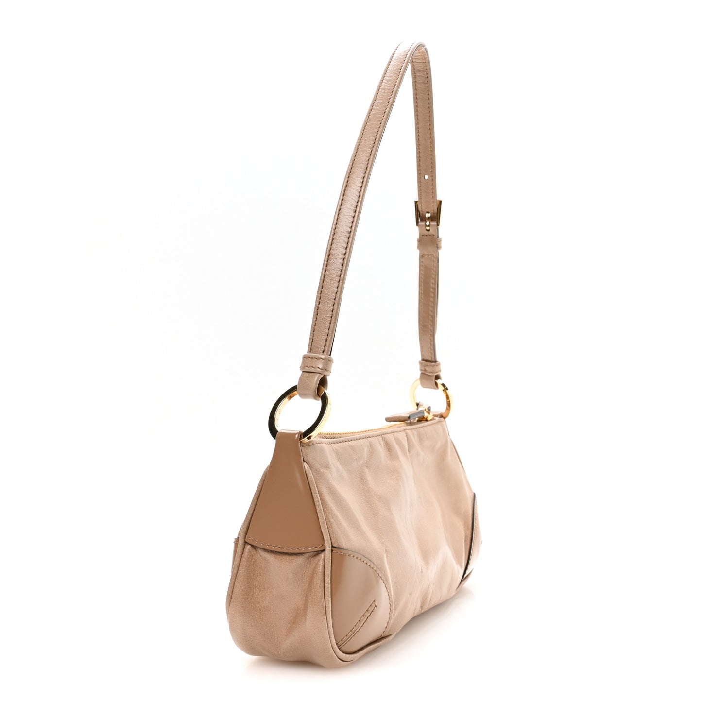 Soft Lux Calfskin Re-Edition 2002 Shoulder Bag Travertine