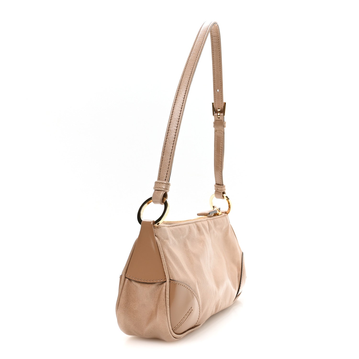 Prada Soft Lux Calfskin Re-Edition 2002 Shoulder Bag Travertine 3 of 10