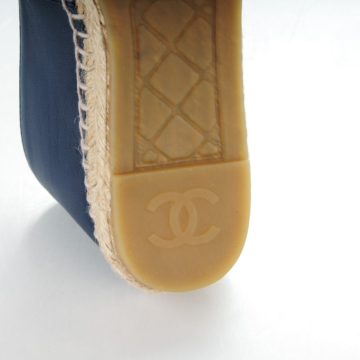 Lambskin CC Espadrilles 36 Dark Navy