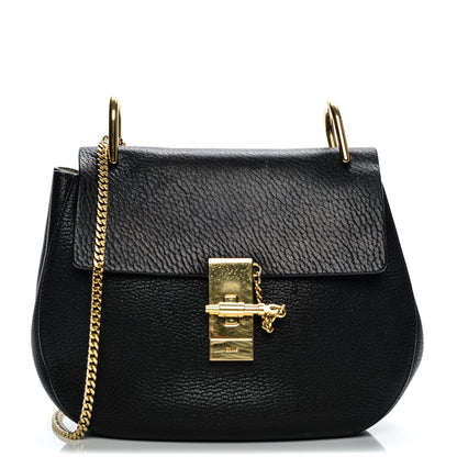 Chloe Grained Lambskin Drew Shoulder Bag Black 1 of 8