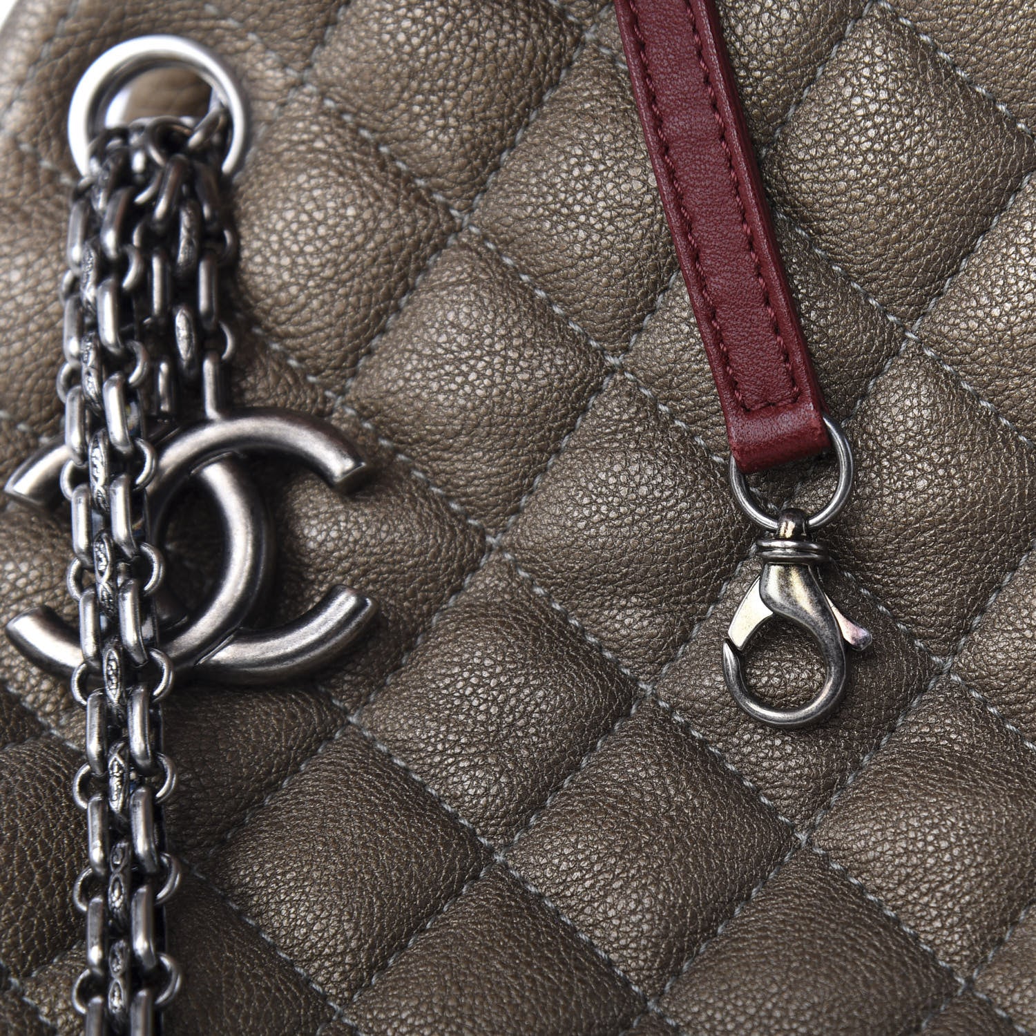 Chanel Calfskin Large Just Mademoiselle Bowling Bag Silver 10 of 11