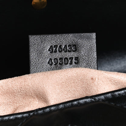 Gucci Calfskin Matelasse Super Mini GG Marmont Shoulder Bag Black 7 of 13