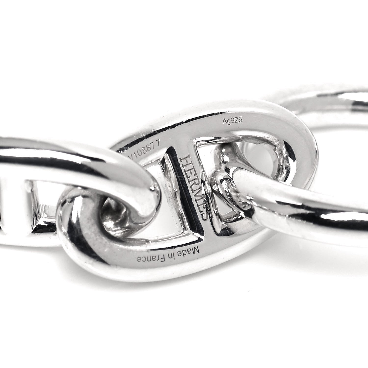 Hermes Sterling Silver GM Chaine D'Ancre Bracelet 12 4 of 4