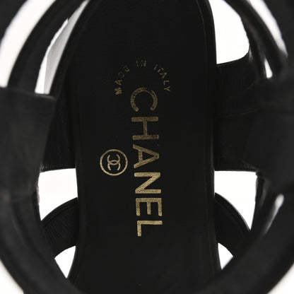 Chanel Calfskin Gladiator Sandals 35 Black 7 of 13