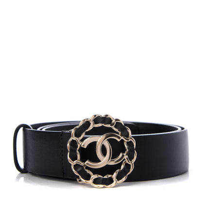 Chanel Calfskin CC Chain Belt 80 32 Black 1 of 5