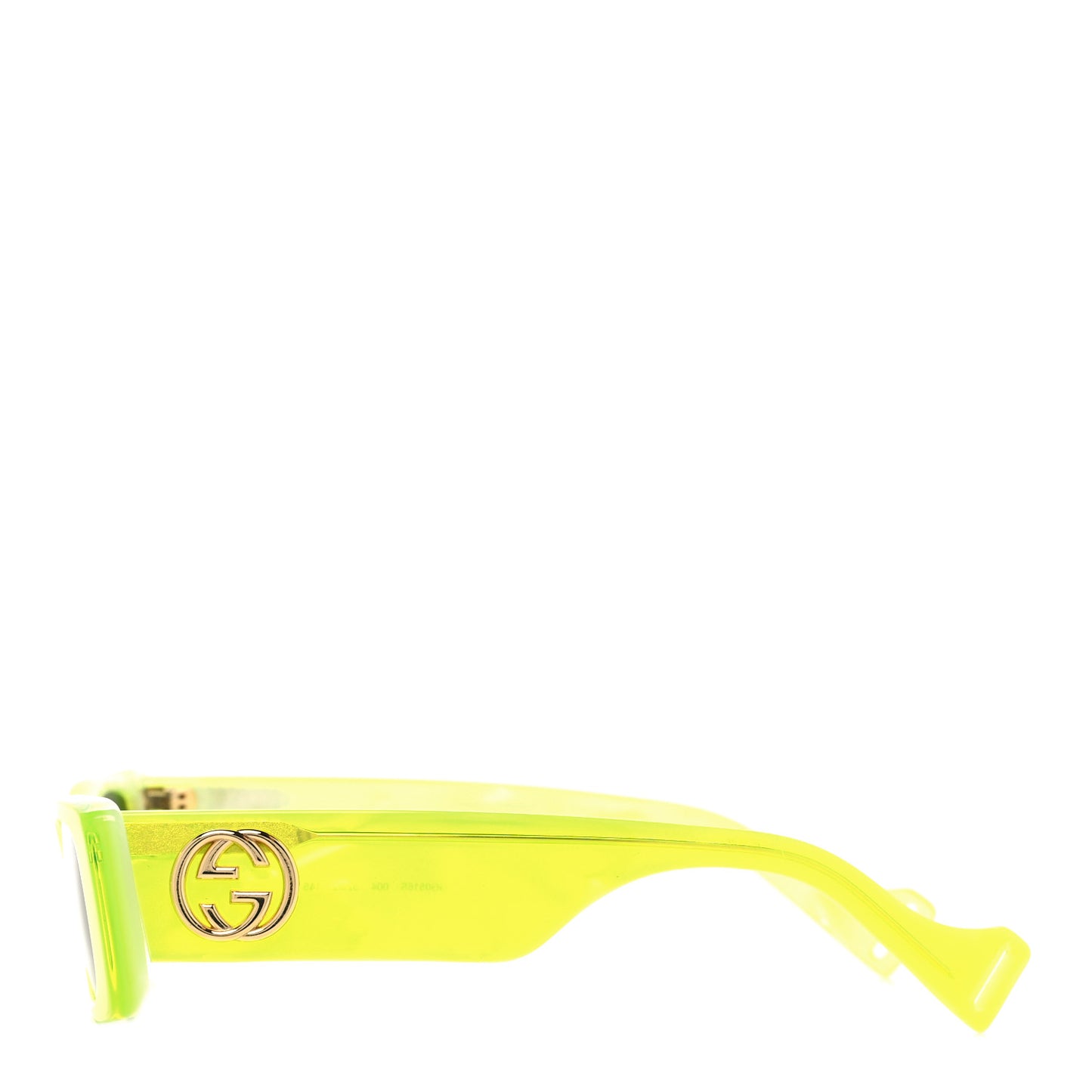 Acetate Rectangular Sunglasses GG0516S Fluorescent Yellow