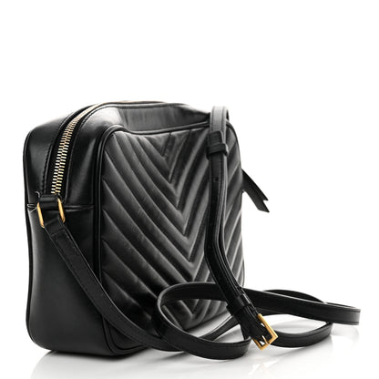Saint Laurent Calfskin Matelasse Monogram Lou Camera Bag Black 3 of 14
