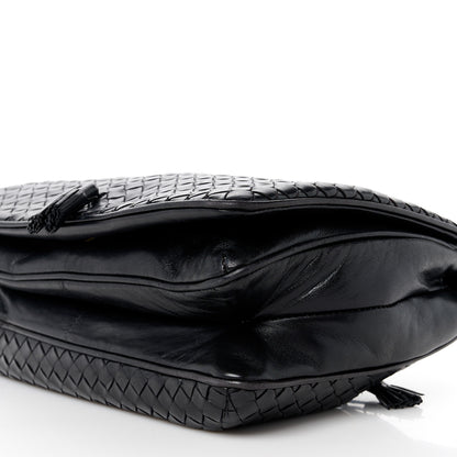 Bottega Veneta Nappa Intrecciato Flap Tassel Clutch Black 10 of 11
