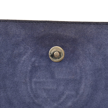 Gucci Soft Patent Medium Soho Clutch Uniform Blue 8 of 9