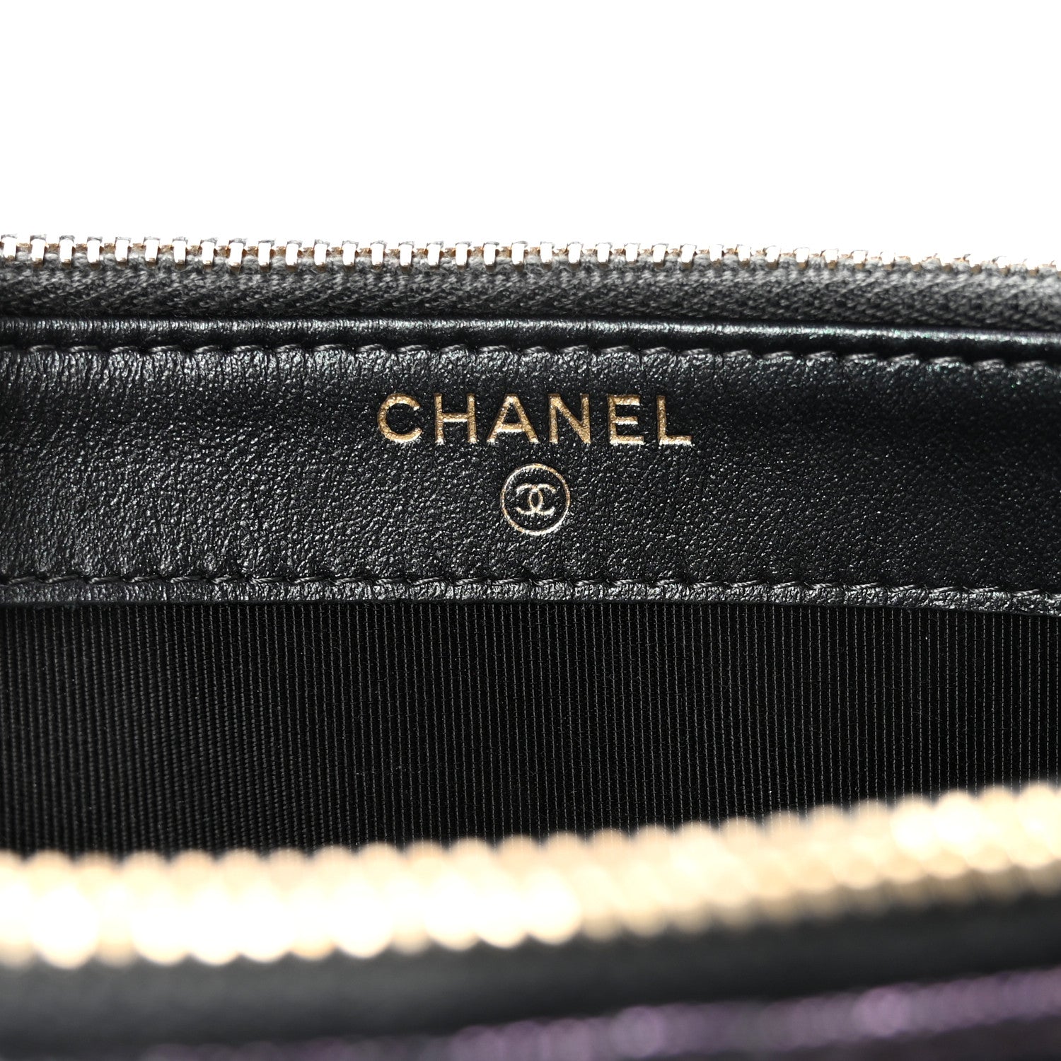 Chanel Iridescent Caviar Quilted Small Clutch With Chain Black 6 of 12